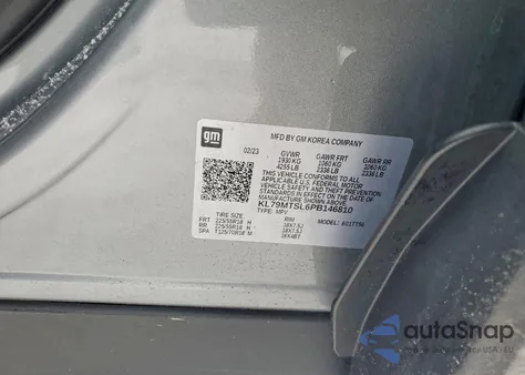 2023 Chevrolet Trailblazer Rs from USA, damaged, VIN KL79MTSL6PB146810